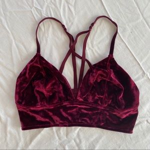 sexy burgundy bralette